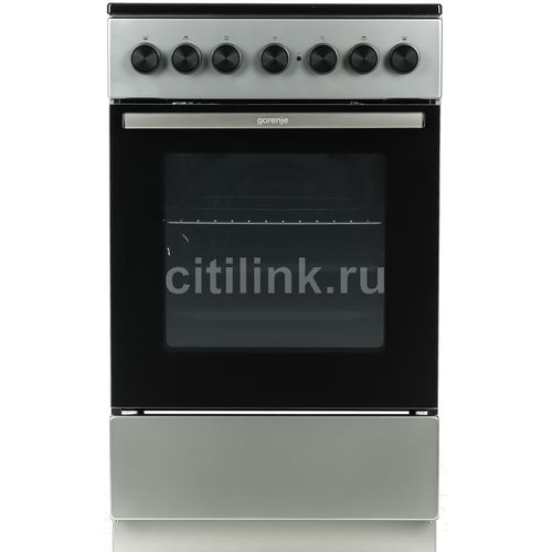 Плита Электрическая Gorenje GEC5B41SG серый стеклокерамика (без крышки)