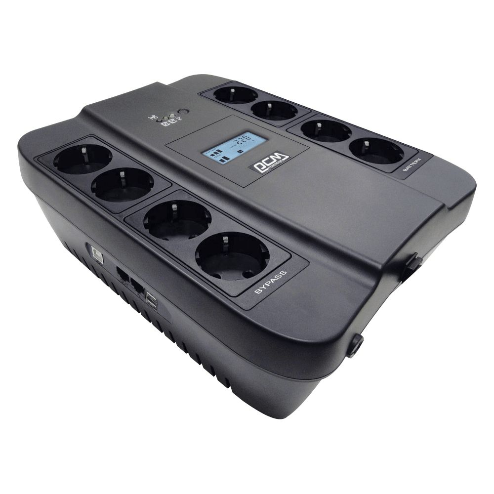 ИБП Powercom Back-UPS SPIDER, Line-Interactive, LCD, AVR, 550VA/330W