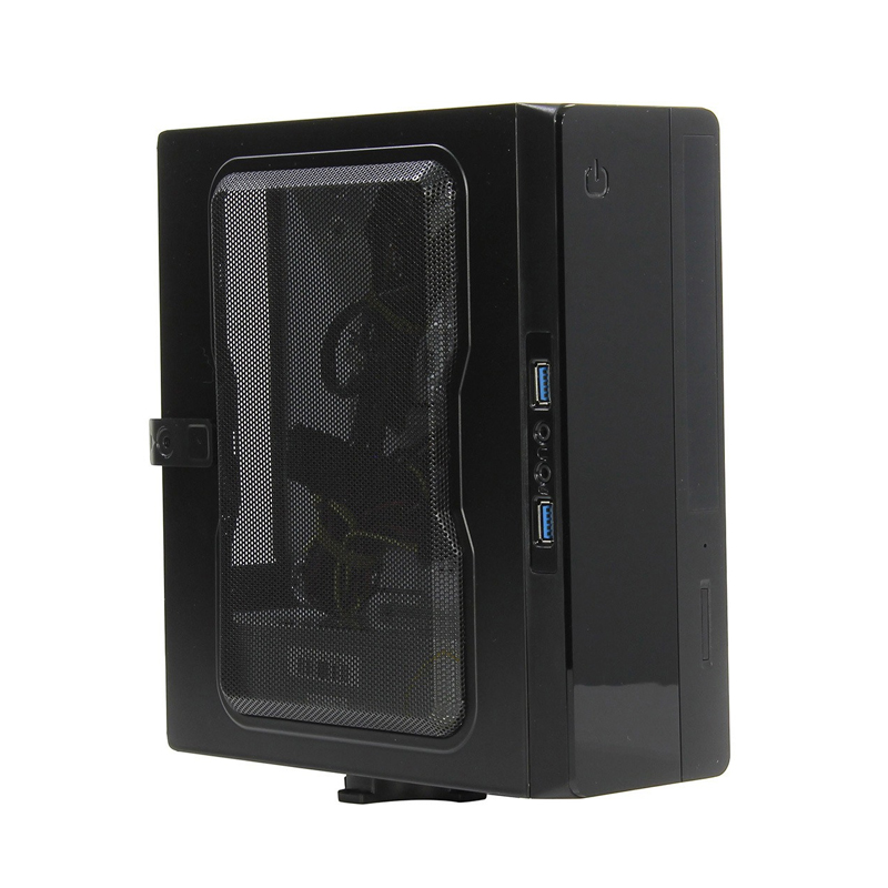 Корпус Slim Case Powerman EQ101BK PM-200ATX  2*USB 3.0,Audio, miniATX