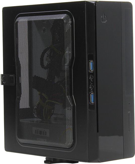 Корпус Slim Case Powerman EQ101BK PM-200ATX  2*USB 3.0,Audio, miniATX