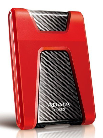 Жесткий диск внешний HDD ADATA USB3.1 1TB DashDrive HD650 Red