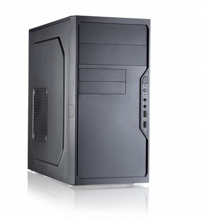 Корпус Minitower Foxline FL-733 450W black (mATX, 2xUSB2.0, 450W, w/pwr cord, w/o FAN)