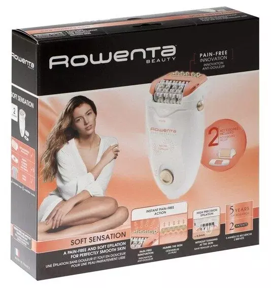 Эпилятор Rowenta EP5700F1, белый/розовый