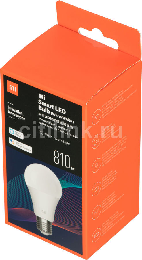 Лампа светодиодная Xiaomi Mi Smart LED Bulb (Warm White) (GPX4026GL)