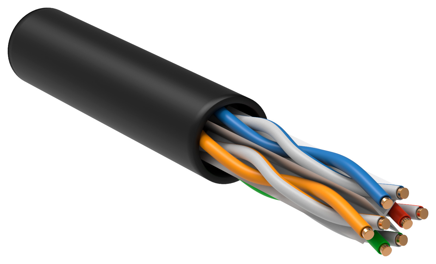 Кабель ITK LC3-C604-139 кат.6 U/UTP не экранированный 4X2X23AWG LDPE внешний 305м черный