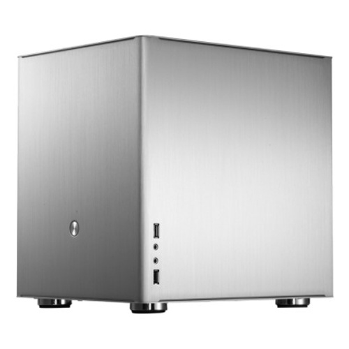 Корпус JONSBO V4 Silver без БП, mini-ITX, micro-ATX, серебристый