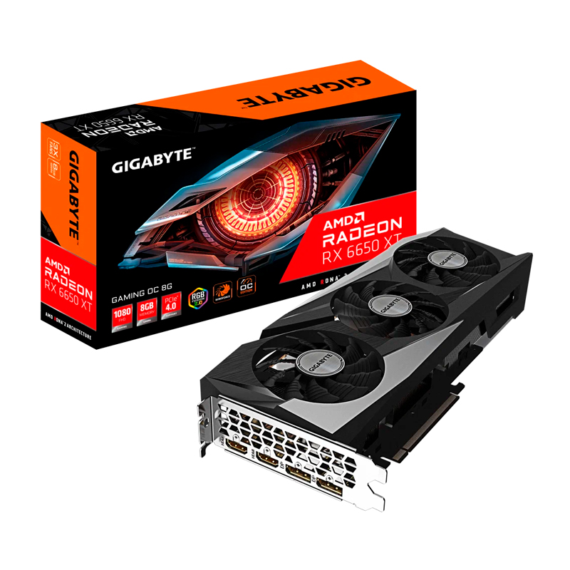 Видеокарта GIGABYTE RX6650XT 8GB GDDR6 GV-R665XTGAM OC-8GD