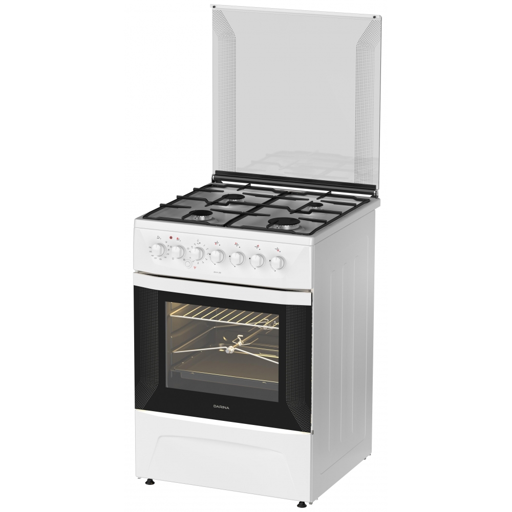 Плита Комбинированная Darina 1D КM 141 308 W белый реш.сталь