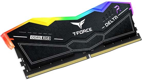 Модуль памяти DDR5 TEAMGROUP T-Force Delta RGB 32GB (2x16GB) 6400MHz CL40 (40-40-40-84) 1.35V / FF3D532G6400HC40BDC01 / Black