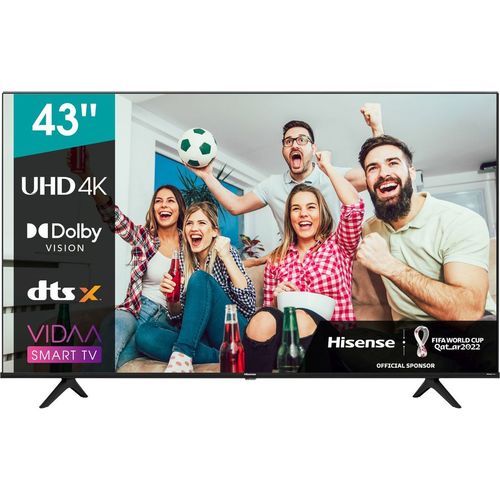 43" Телевизор Hisense 43A6BG, 3840 x 2160, LED, 4K Ultra HD, 60Гц, VIDAA, черный