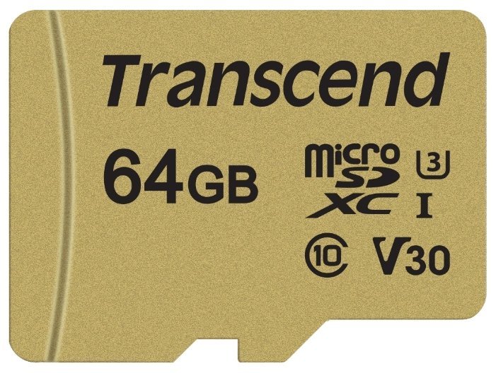 Карта памяти Transcend 64GB microSDXC Class 10 UHS-I U3 V30 R95, W60MB/s with adapter