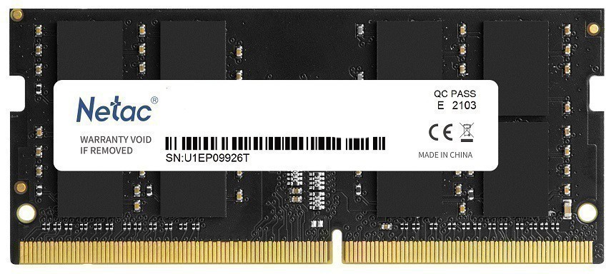 Память DDR4 16Gb 3200MHz Netac NTBSD4N32SP-16 Basic RTL PC4-25600 CL22 SO-DIMM 260-pin 1.2В