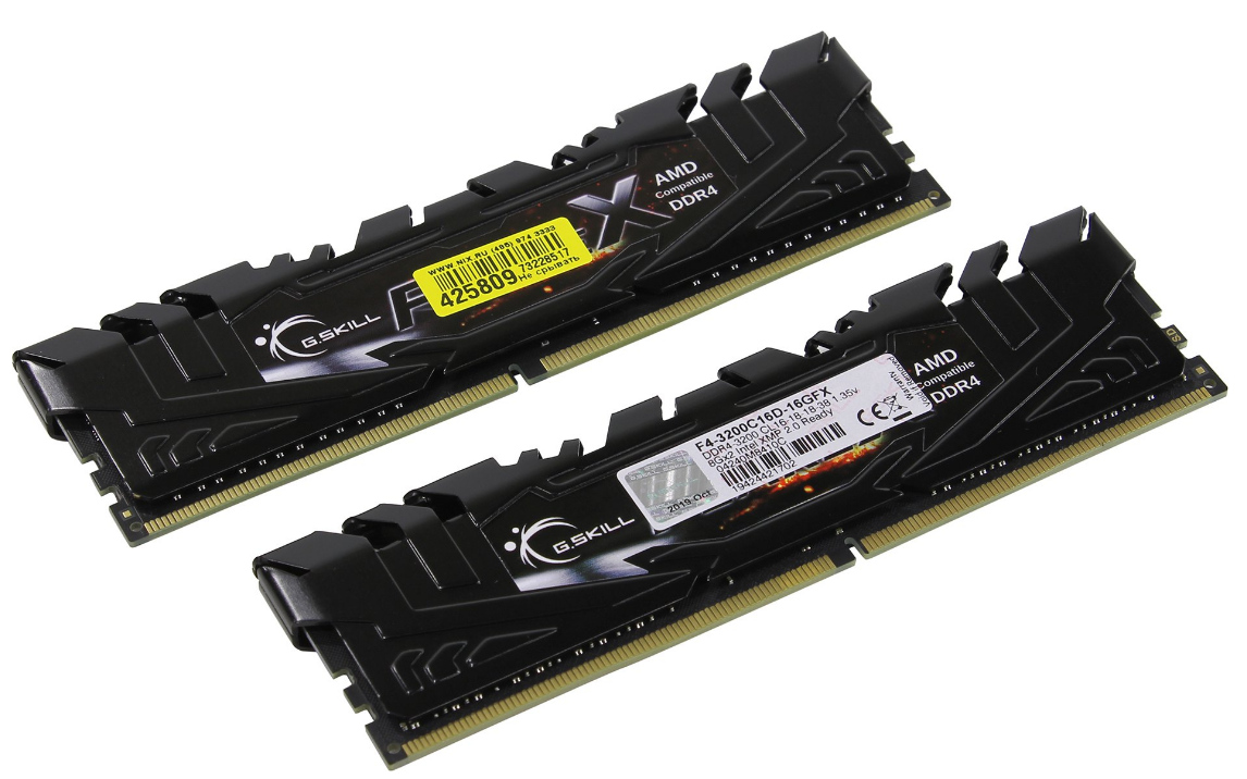 Оперативная память 16Gb DDR4 3200MHz G.Skill Flare X (F4-3200C16D-16GFX) (2x8Gb KIT)
