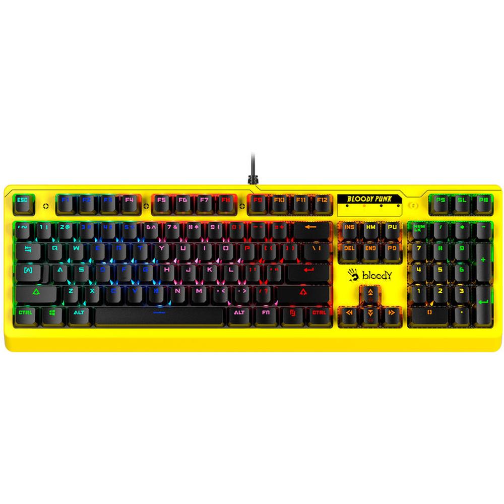 Клавиатура A4Tech Bloody B810RC Punk механическая желтый/черный USB for gamer LED