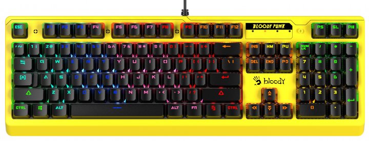 Клавиатура A4Tech Bloody B810RC Punk механическая желтый/черный USB for gamer LED