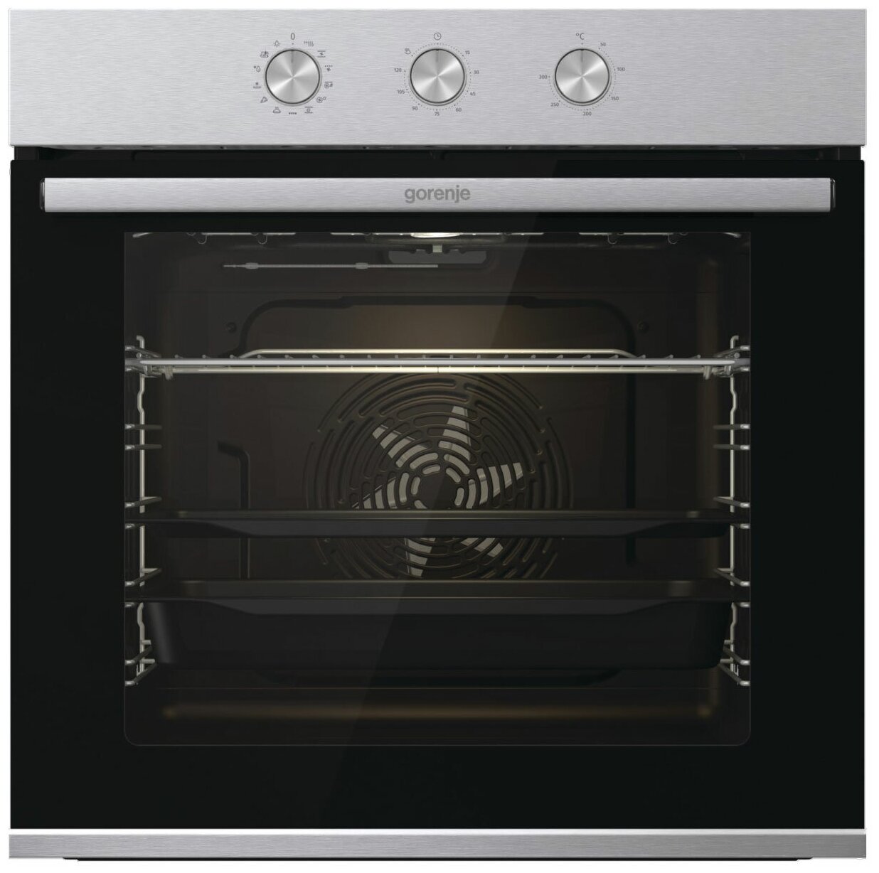 Духовой шкаф Электрический Gorenje BO6727E03X нержавеющая сталь/черный