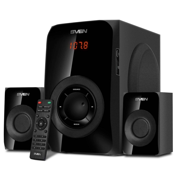 Колонки Sven MS-2020 2.1 черный 55Вт BT