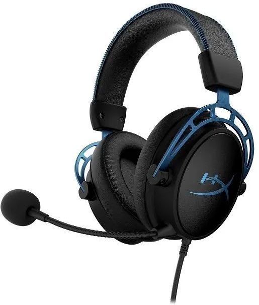 Наушники с микрофоном HyperX Cloud Alpha S черный/голубой 1м мониторные оголовье (4P5L3AA)