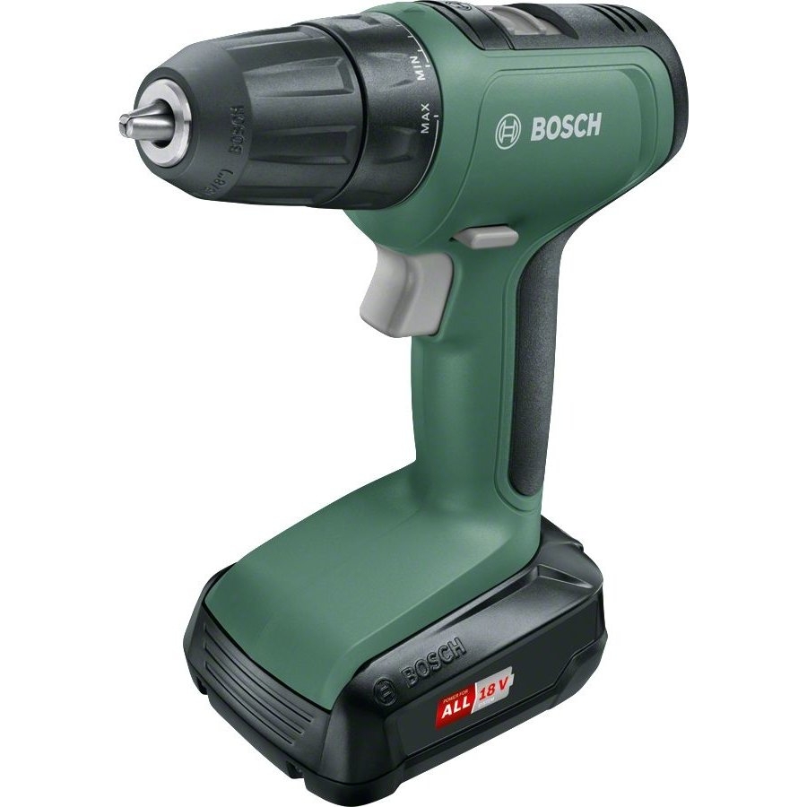 Дрель-шуруповерт Bosch UniversalDrill 18 аккум. патрон:быстрозажимной (кейс в комплекте)