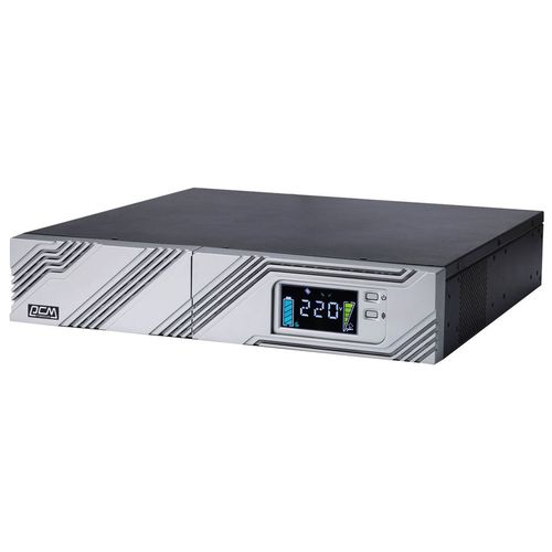 UPS POWERCOM SRT-1000A, line-interactive, 1000VA, 900W, LCD, Rack / Tower, 8 IEC320 C13 sockets with redundant power supply, USB, RS-232, SNMP card slot, EPO, RJ45 protection, WxDxH 428x453x84mm., Weight 16.8kg .