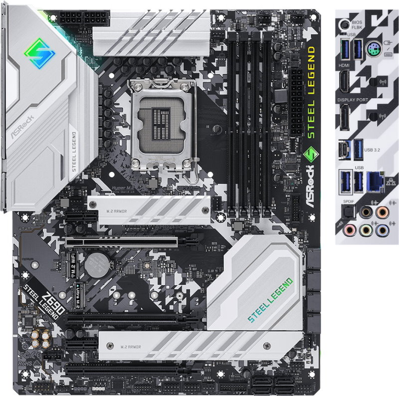 Материнская плата Z690 S1700 ATX Z690 STEEL LEGEND ASROCK