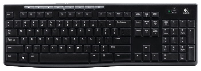 Клавиатура + мышь Logitech MK270 клав:черный мышь:черный USB беспроводная Multimedia