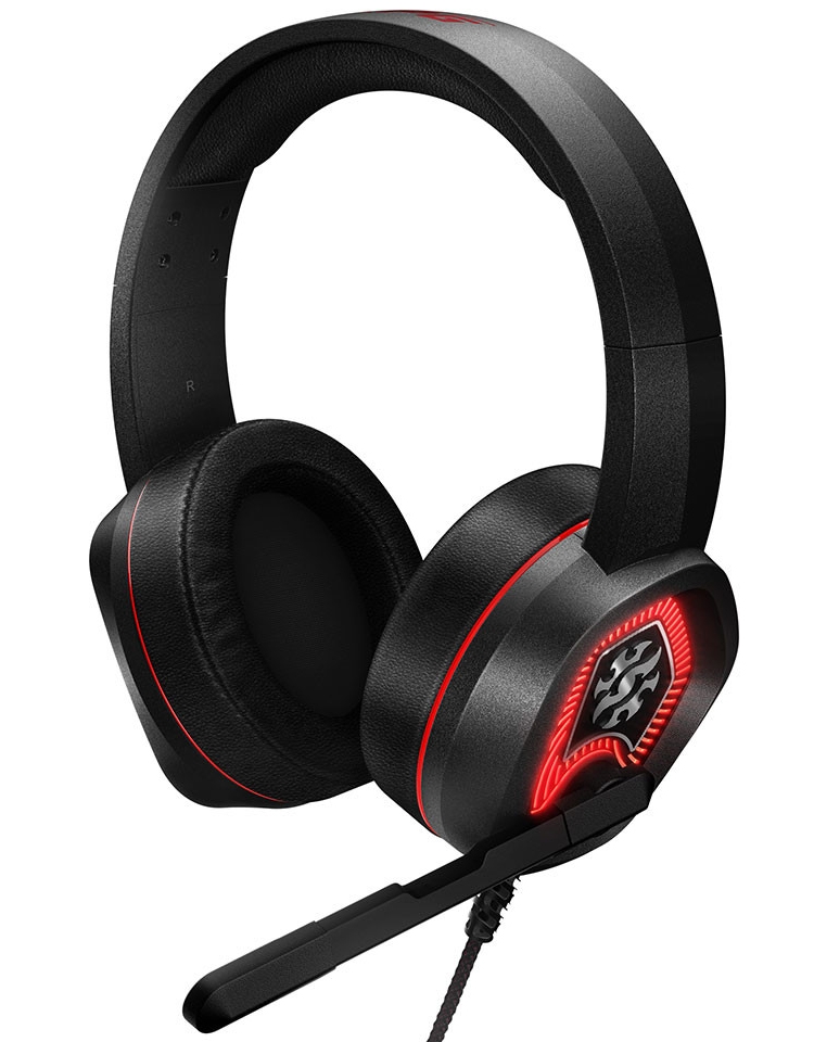 XPG EMIX H20 чёрная игровая гарнитура (7.1, микрофон, USB, RGB подсветка, 50 мм)