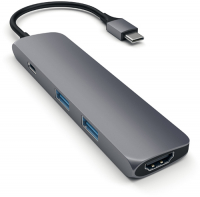 USB адаптер Satechi Slim Aluminum Type-C Multi-Port (ST-CMAM)