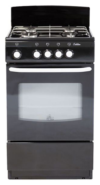 Плита Газовая De Luxe 5040.38г черный реш.сталь