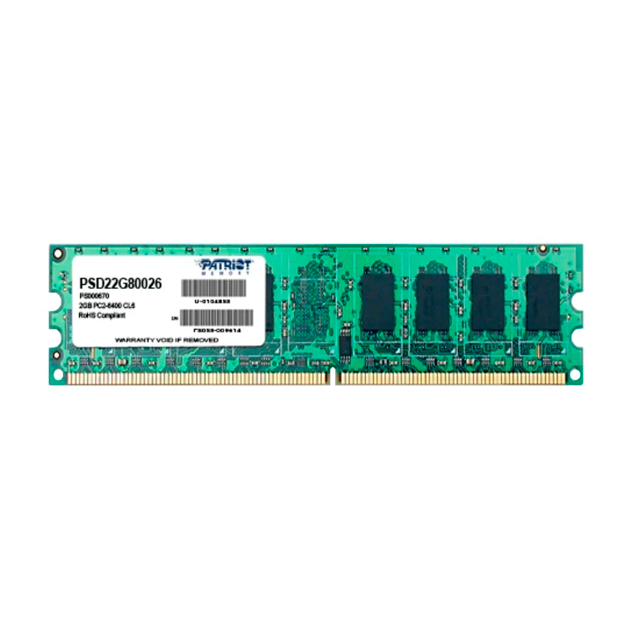Оперативная память Patriot DDR2 DIMM 2GB PC2-6400 800MHz PSD22G80026
