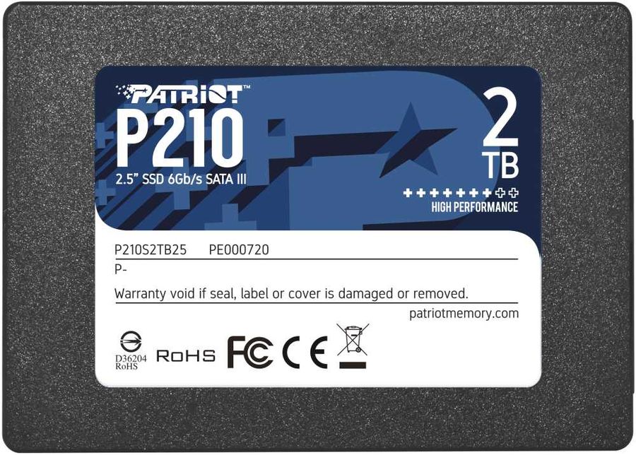 SSD диск PATRIOT P210 2ТБ (P210S2TB25)