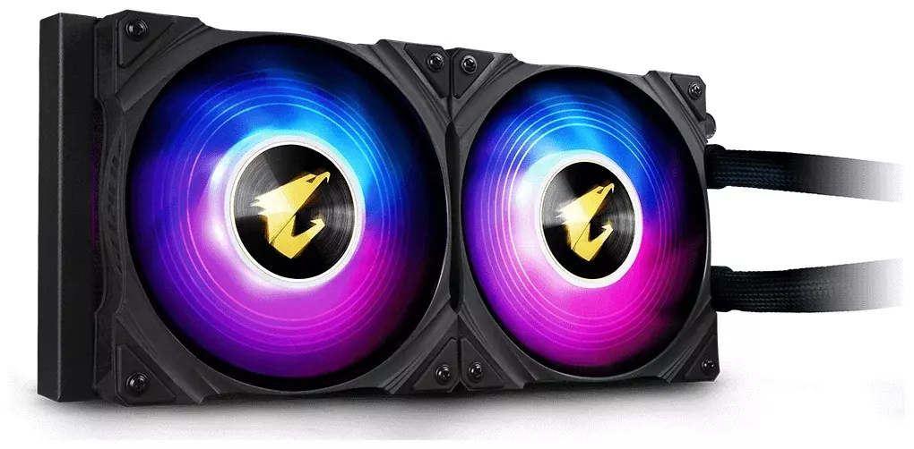 Жидкостная система охлаждения AORUS WATERFORCE 240, 2 x 120mm ARGB Fan, RTL