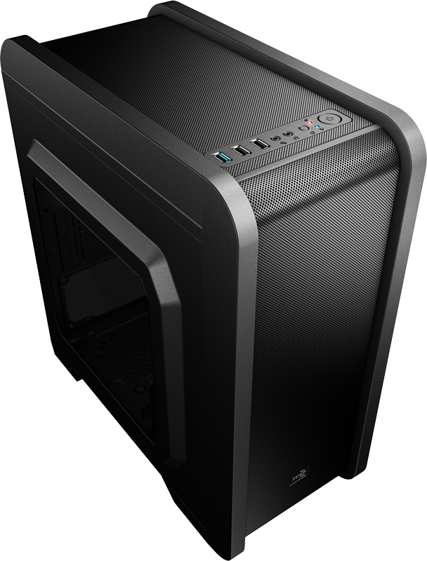 Корпус Aerocool Qs-240, mATX, без БП, 1 x USB 3.0, 2 x USB 2.0, съемный фильтр от пыли для БП