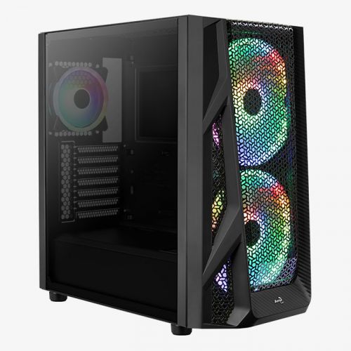 Корпус Aerocool AirHawk Duo-G-BK-v1 черный без БП ATX 5x120mm 5x140mm 2xUSB3.0 audio bott PSU