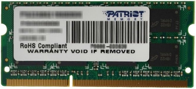 Оперативная память SO-DIMM 4 Гб DDR3 1600 МГц Patriot (PSD34G16002S) PC-12800