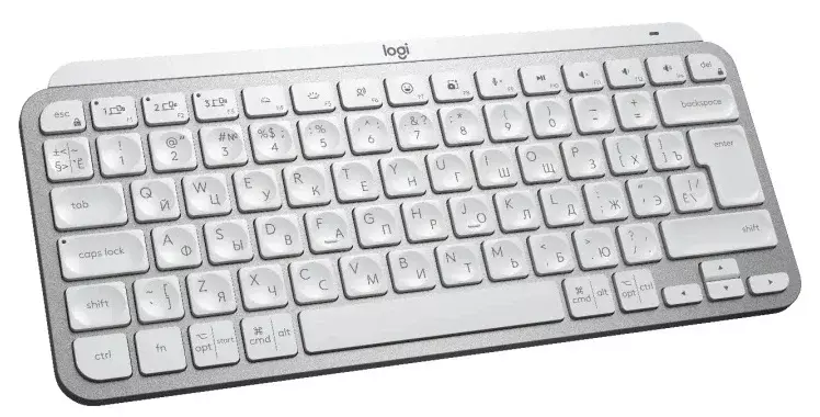 Клавиатура Logitech MX Keys Mini серебристый/белый USB беспроводная BT/Radio LED