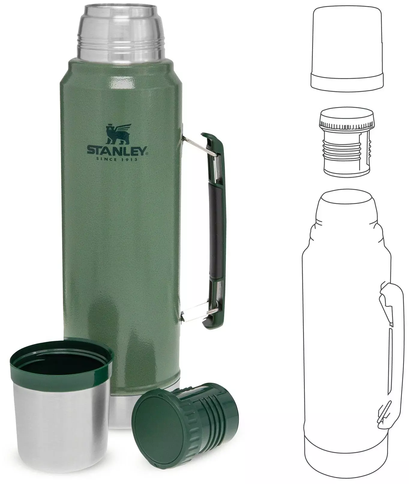Термос Stanley The Legendary Classic Bottle 1л. зеленый (10-08266-001)
