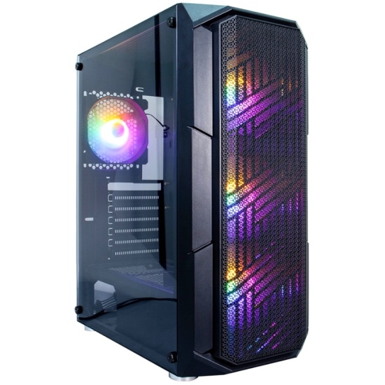 Корпус 1STPLAYER FIREBASE XF / ATX, TG / 4x120mm LED fans inc. / XF-BK-4F1