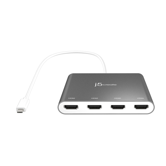 j5create USB-C to 4-Port HDMI Multi-Monitor Adapter