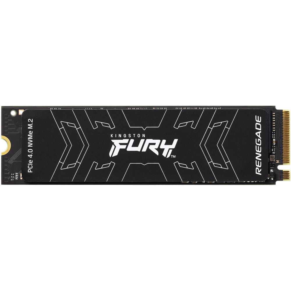 SSD M.2 Kingston 1000Gb Fury Renegade <SFYRS/1000G> (PCI-E 4.0 x4, up to 7300/6000Mbs, 1000000 IOPS, 3D TLC, NVMe, 1000TBW, Phison E18, 22х80mm, LP graphen heatsink)