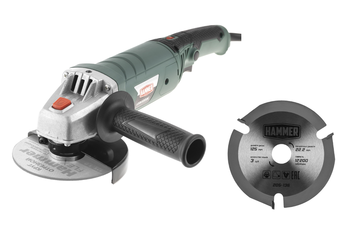 Углошлифовальная машина Hammer USM1200E 501523
