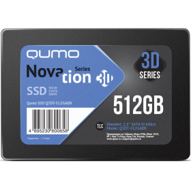 SSD накопитель Qumo Novation 512GB, M.2 2280, SATA-III, 3D TLC, Черный Q3DT-512GAEN-M2