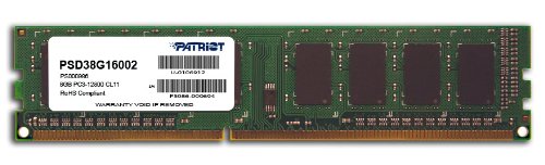 Оперативная память DIMM 8 Гб DDR3 1600 МГц Patriot (PSD38G16002) PC-12800