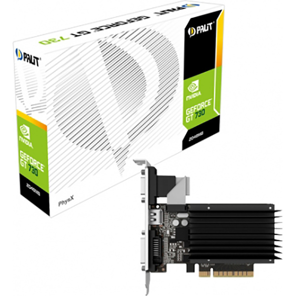 Видеокарта PCIE8 GT730 2GB GDDR3 PA-GT730K-2GD3H PALIT