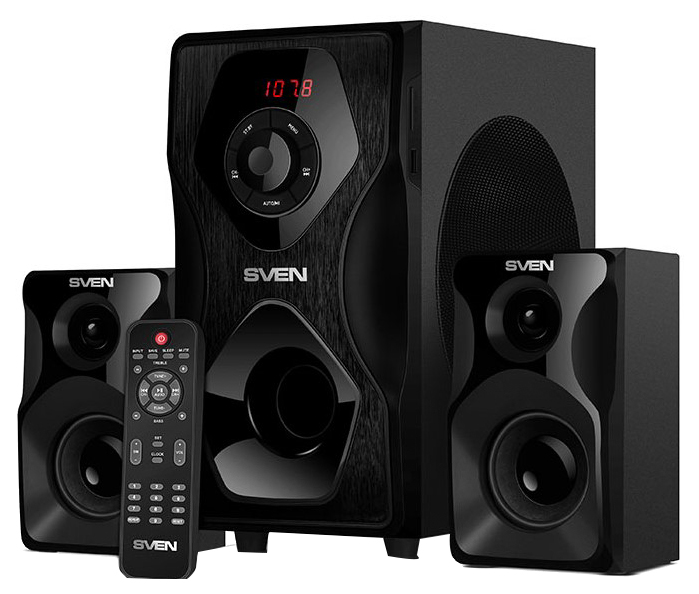 SVEN MS-2055, чёрный, акустическая система 2.1, мощность (RMS):30Вт + 2x12.5 Вт