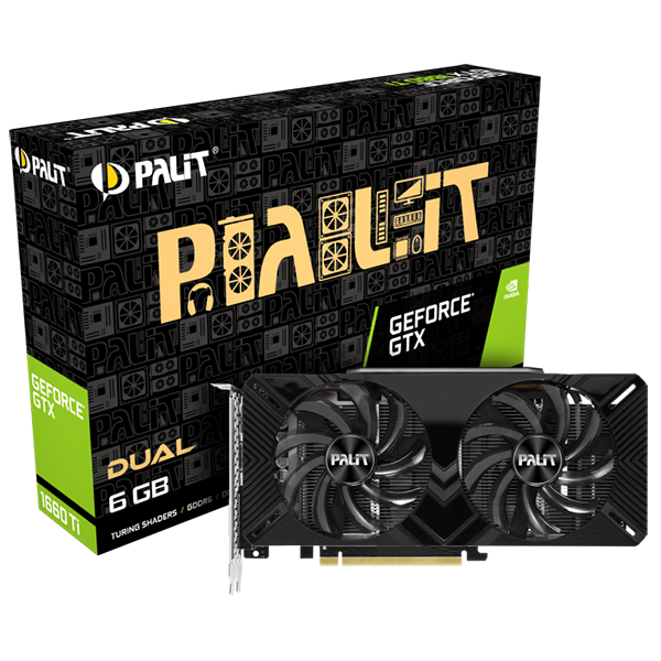 Видеокарта PCIE16 GTX1660TI 6GB GDDR6 PA-GTX1660TI DUAL 6G PALIT