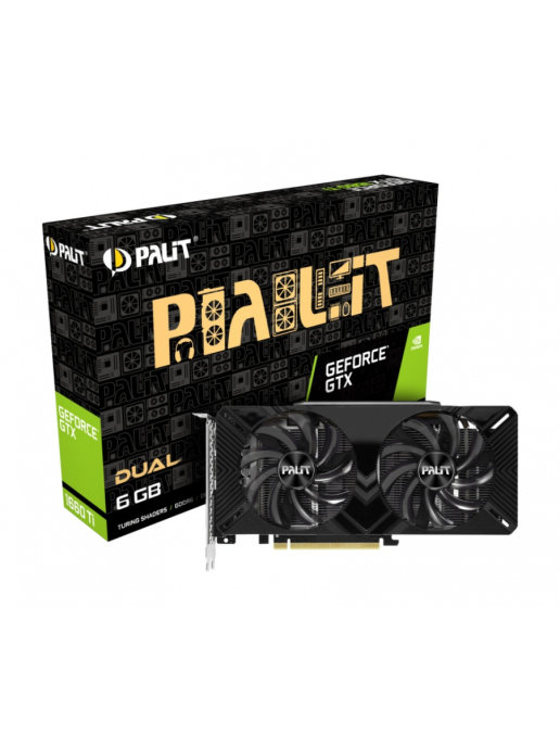 Видеокарта PCIE16 GTX1660TI 6GB GDDR6 PA-GTX1660TI DUAL 6G PALIT