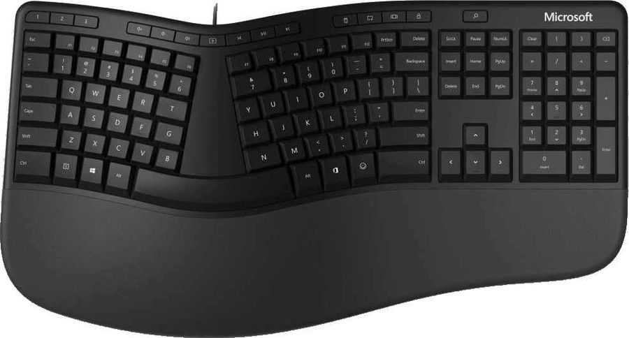 Клавиатура Microsoft Wired Ergo Keyboard, Black For Bsnss