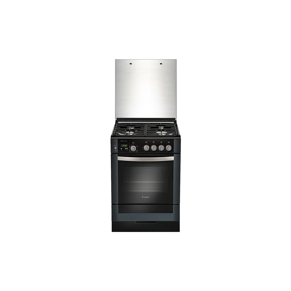 Плита Газовая Gefest ПГ 6300-03 0046 черный (стеклянная крышка) реш.чугун