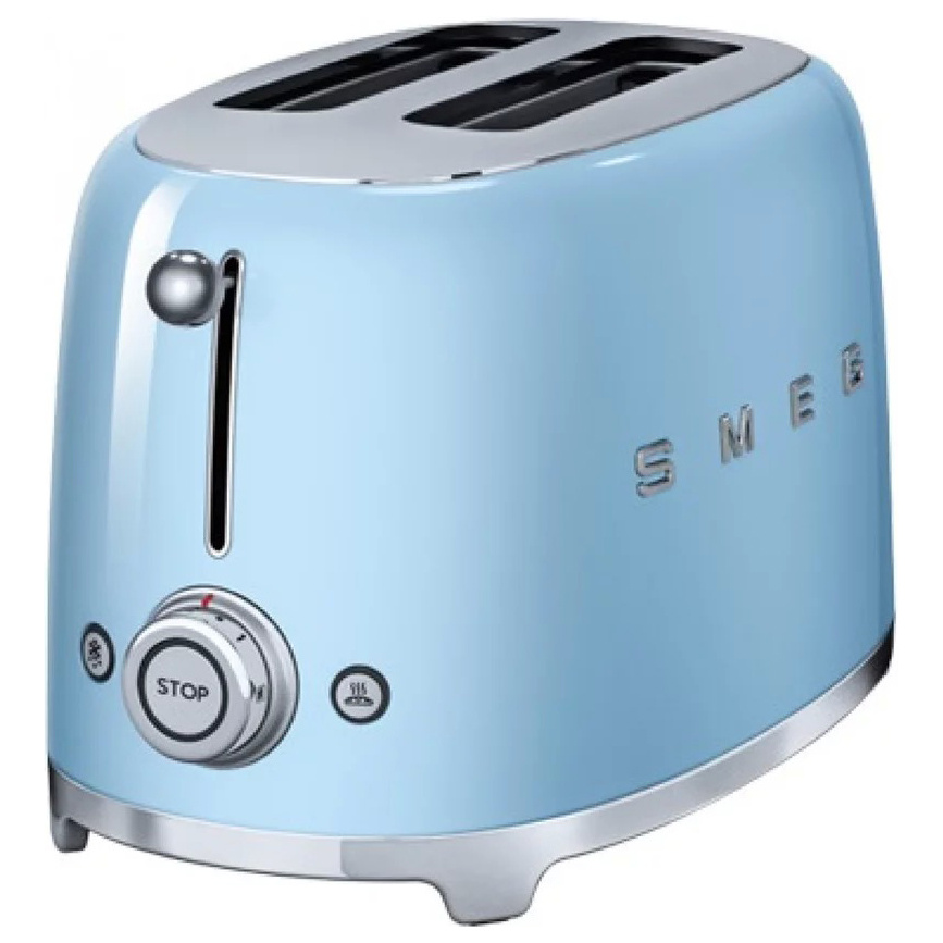 Тостер на 2 ломтика,SMEG TSF01PBEU пастельный голубой